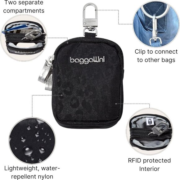 Women's Polyester Mini Pouch RFID-blocking Water-resistant Organizer - Picture 4 of 9